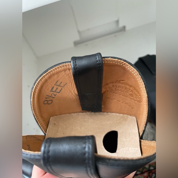 NWT Alberta Boot Black Kangaroo Leather Western Cowboy Boots Men Size 8.5 US - Picture 6 of 8